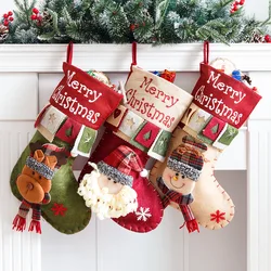 2024 Christmas Large Boots Christmas Tree Decorations Candy Bag Santa Claus Elk Snowman Bar Home decoration