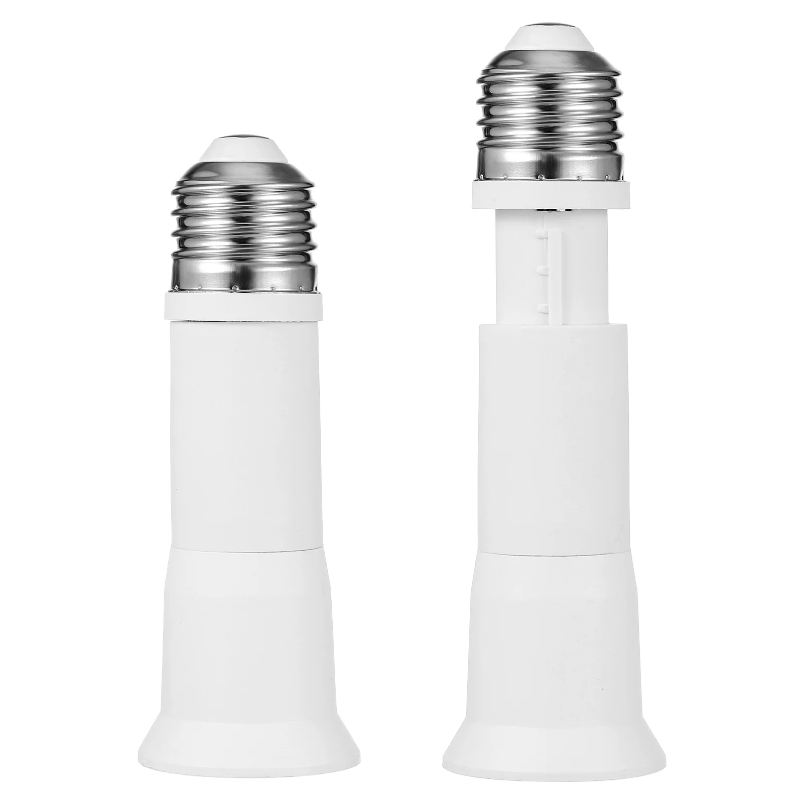 2 Pcs E27 소켓 전구 홀더 전구 기본 변환기 360 학위 조명 확산 최근 고정 장치 어댑터 흰색 LED