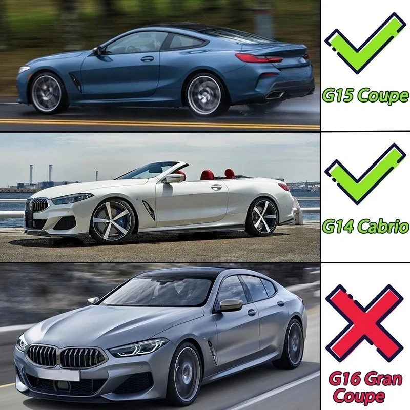 For BMW 8 Series G14 G15 840i M850i 2-Door 2019-2024 Side Skirts Lip Extension Side Bumper Lip Bodykit Carbon Fiber Look
