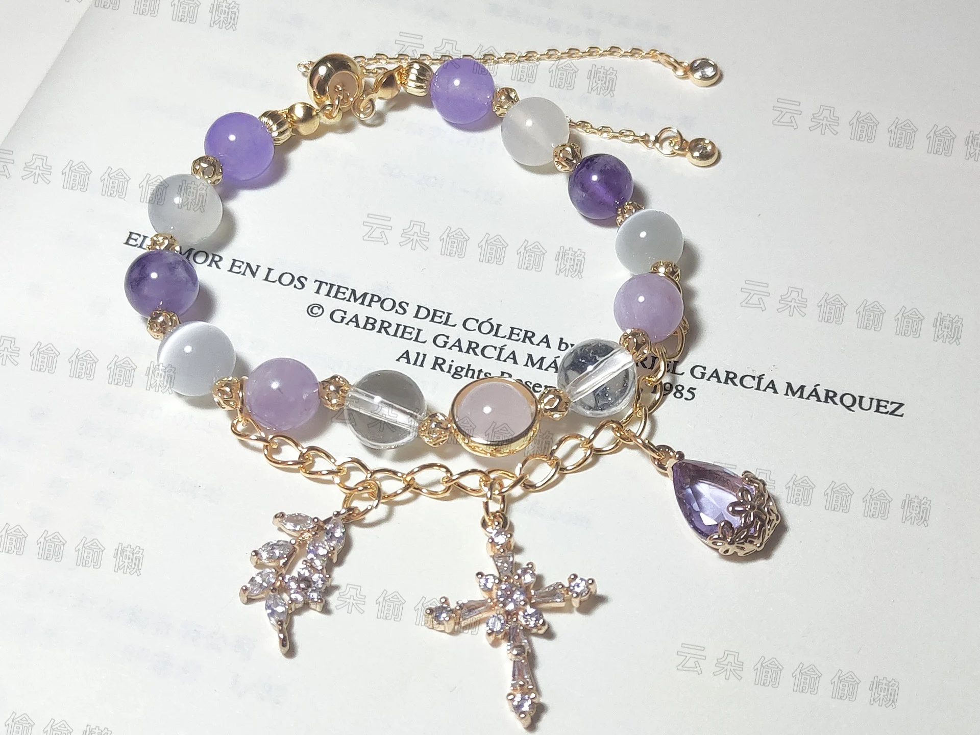 

Браслет для всех времен Ayn Al kama Rorschach, браслет ручной работы с натуральными кристаллами, аксессуар для косплея, подарок для женщин и девочек, аниме, фанат-арт