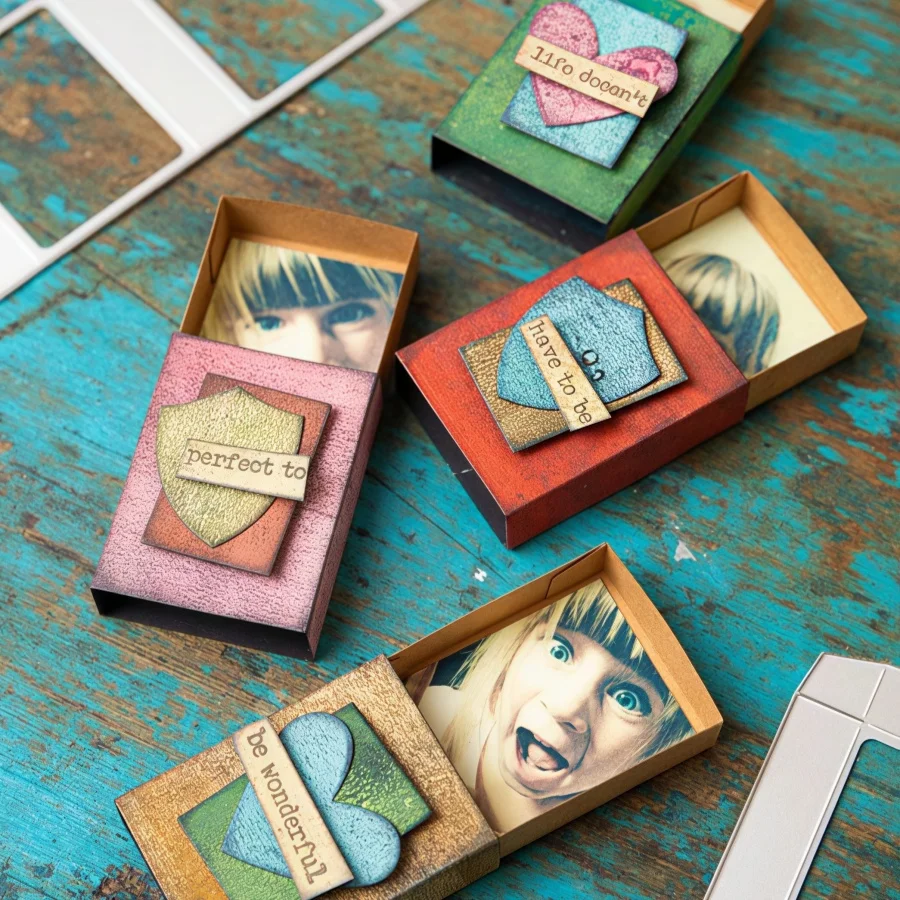 Matchbox Metall-Stanzformen für DIY Scrapbooking, Kartenherstellung, Schablonen, Prägung, Basteldekoration