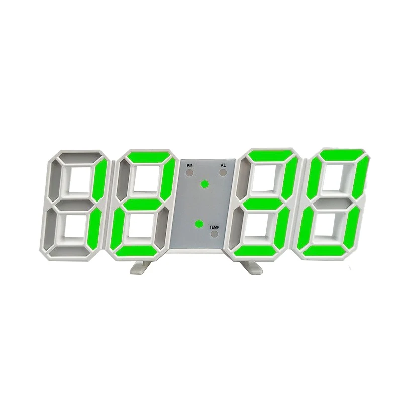 Other Einfache Mode Elektronische Uhr 3D Leuchtende Digitaluhr Sprachaktivierte Stille Wecker Kreative Desktop Uhr 4