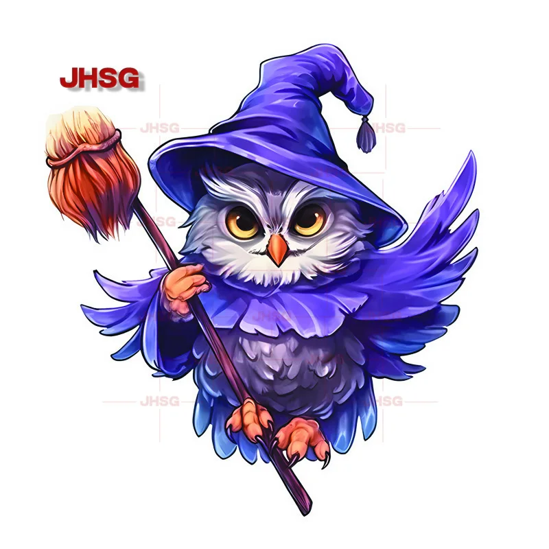 

Sweat Witch Owl Stickers Creative Vinyl Car Stickers Waterproof Motorcycle Stickers PVC