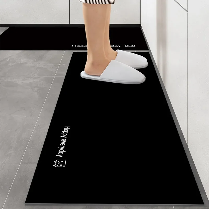 Kitchen Floor Mat Oil-proof Leather Non-slip Pvc Carpet Waterproof Rug Wipeable Foot Mats Home Decoration Alfombra Cocina 주방 카펫