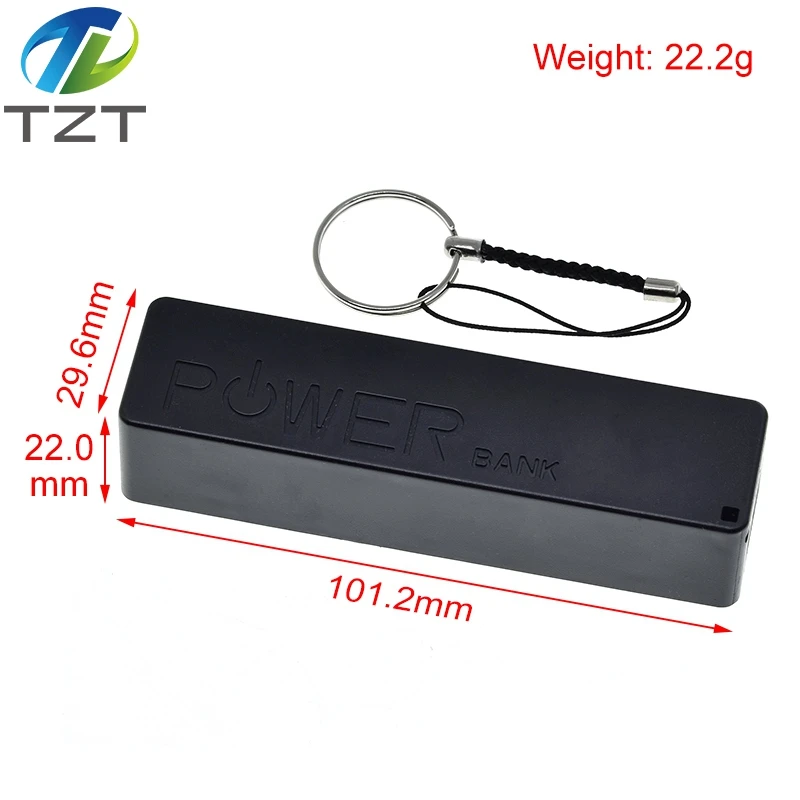 TZT USB Power Bank Case Kit 18650 Battery Charger DIY Box Shell Kit  Black For Arduino