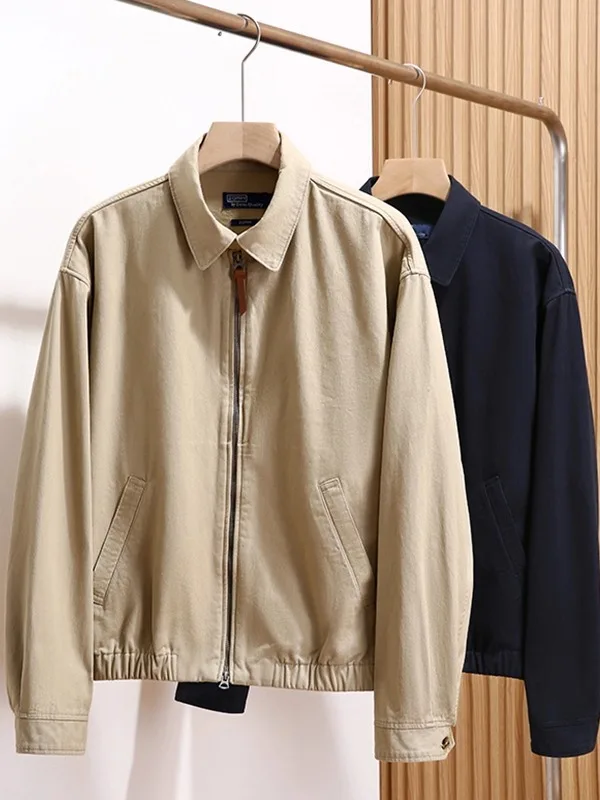 

Men's Classic Harington G9 Jaet Collar Zipper Long Sve Stand Fit Retro Sle Outerwear for All Seasons Universal Size