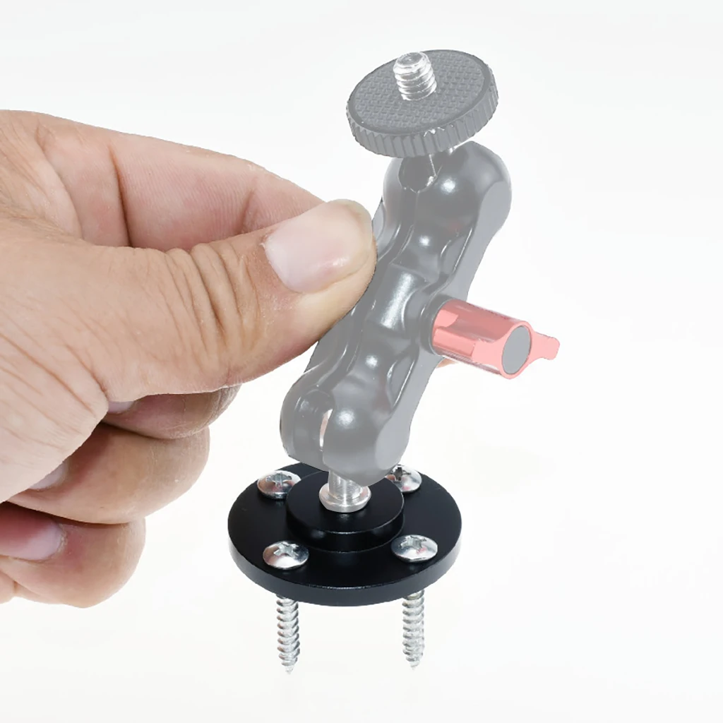 جدار جبل 1/4 3/8 حفرة ثابتة قاعدة ماجيك الذراع توضيح الاحتكاك محول ل كاميرا ويب العارض رصد LED ضوء فلاش قوس