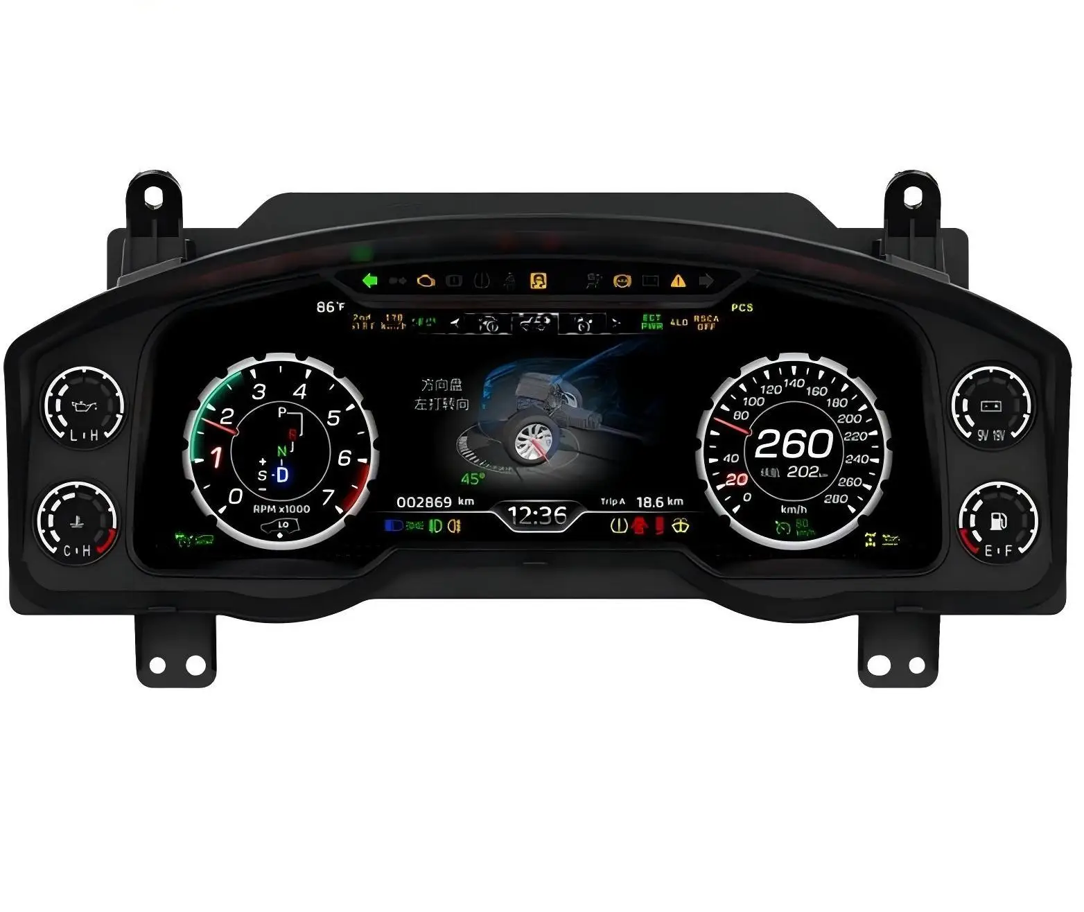 

12.3 Inch Car LCD Dashboard for Land Cruiser LC200 2008 2015 Digital Cluster Instrument Auto Speedometer Virtual Cockpit