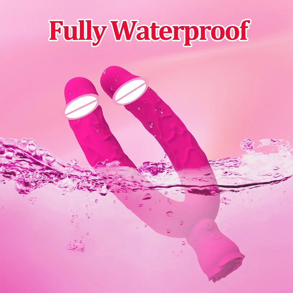 زوجين هزاز الجنس لعب الكبار للنساء المهبل البظر تحفيز مزدوجة نهاية هزاز G-بقعة الشرج تدليك الإناث الاستمناء #5