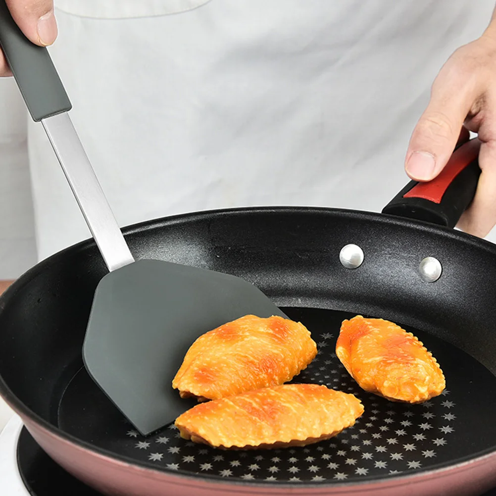 

Premium Silicone Spatula Stainless Steel Handle Non-Stick Cooking Shovel Restaurant Home Kitchen Tool Wok Spatula Cooking
