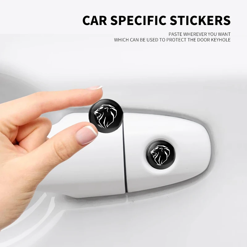 2/5/10pcs Car Door Lock Keyhole Stickers Anti-blocking For Peugeot 206 307 308 3008 207 208 407 508 2008 5008 Car Accessories