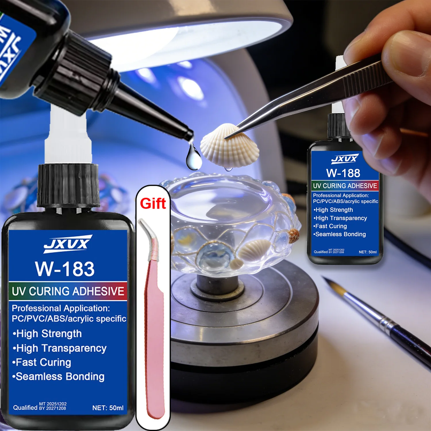 

УФ-смола Клей УФ-отверждаемый клей Ручная работа DIY Ювелирные изделия Изготовление украшений для мобильных телефонов Декорирование стекла и металла