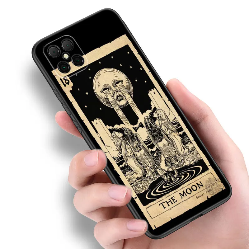 Witches Moon Tarot Black Silicone Phone Case For Huawei Nova 11 12 Ultra 9 10 SE Pro 11E 11i 12i Y70 + Y60 Y61 Y71 Y72 Y90 Y91