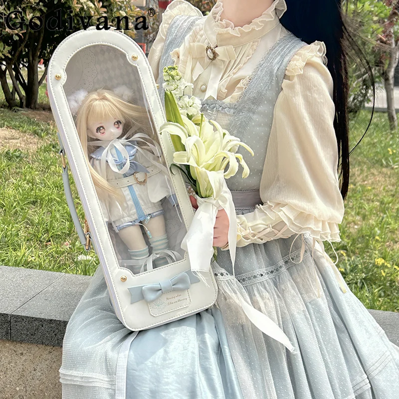 الأصلي الجديد Y2k 4 نقاط Bjd دمية طفل حقيبة الطلاب لطيف دمية حقيبة تجميع المحمولة Crossbody الكتف Bjd حقائب كتف