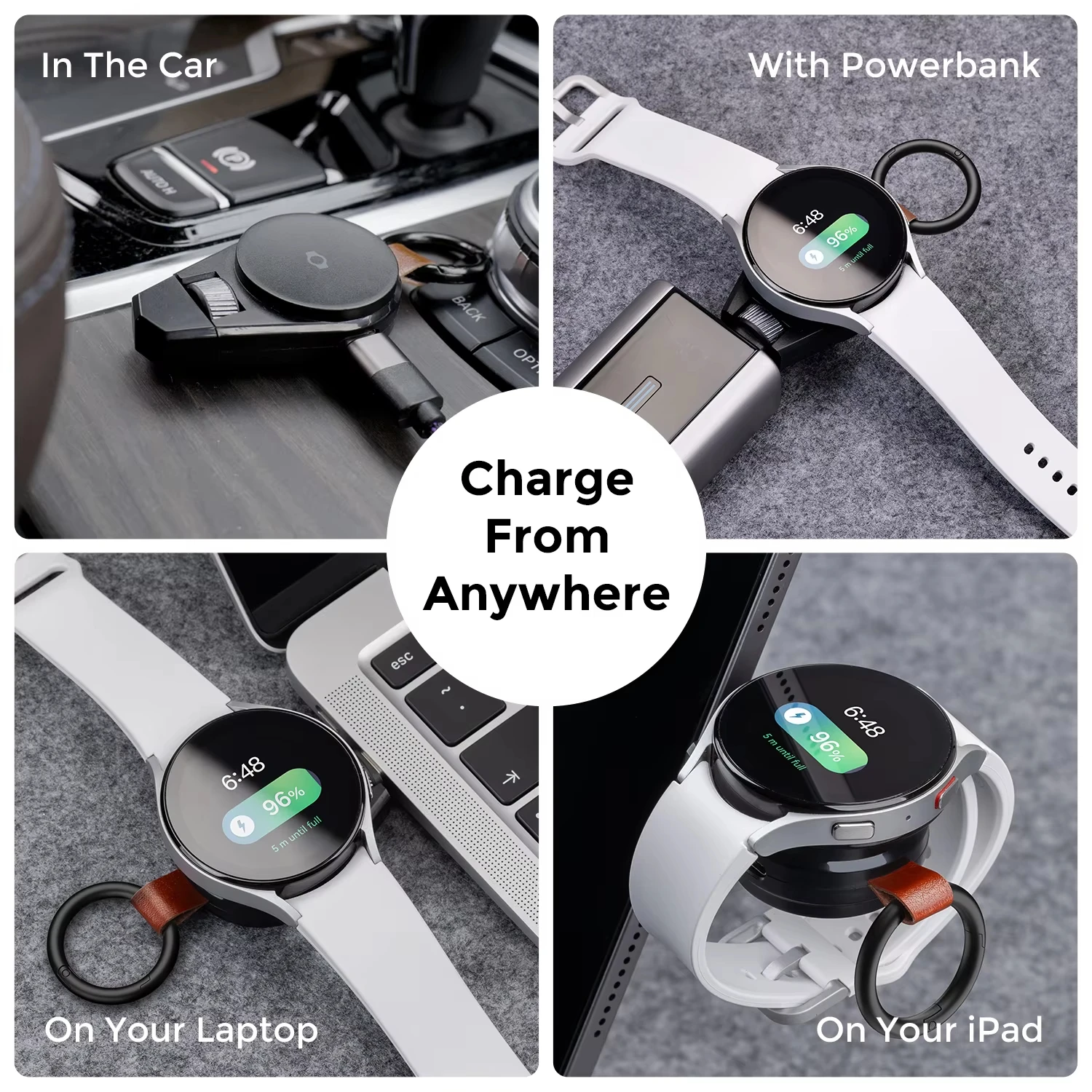 Dual Type c Magnetic Charger for Samsung Galaxy Watch Ultra/7 6/5/Pro/4/3/Active 2 Dock Charger for Watch 6/4 Classic