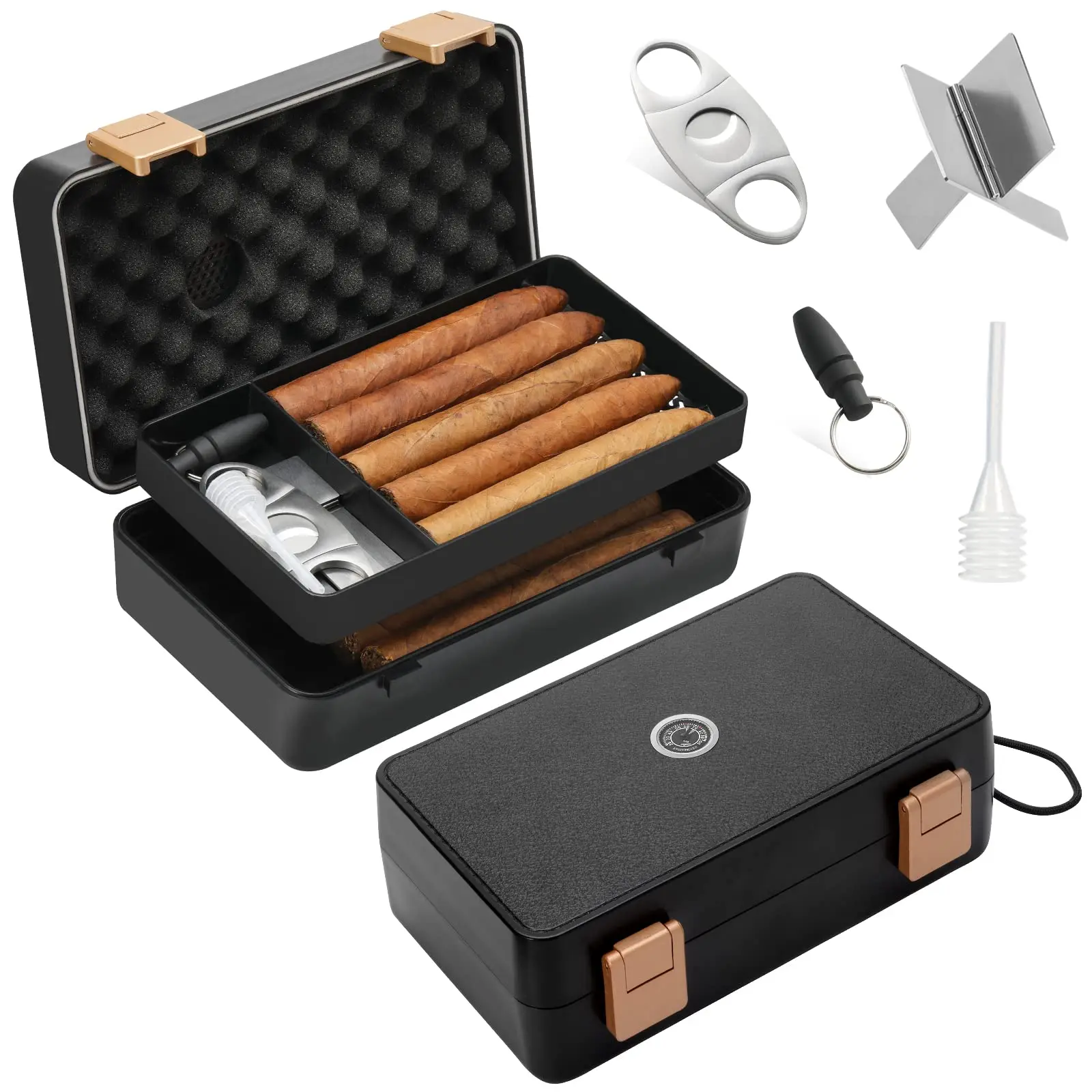 Humidor box set 6 sets of 8-10 waterproof boxes containing cigars Suitable for Christmas gifts