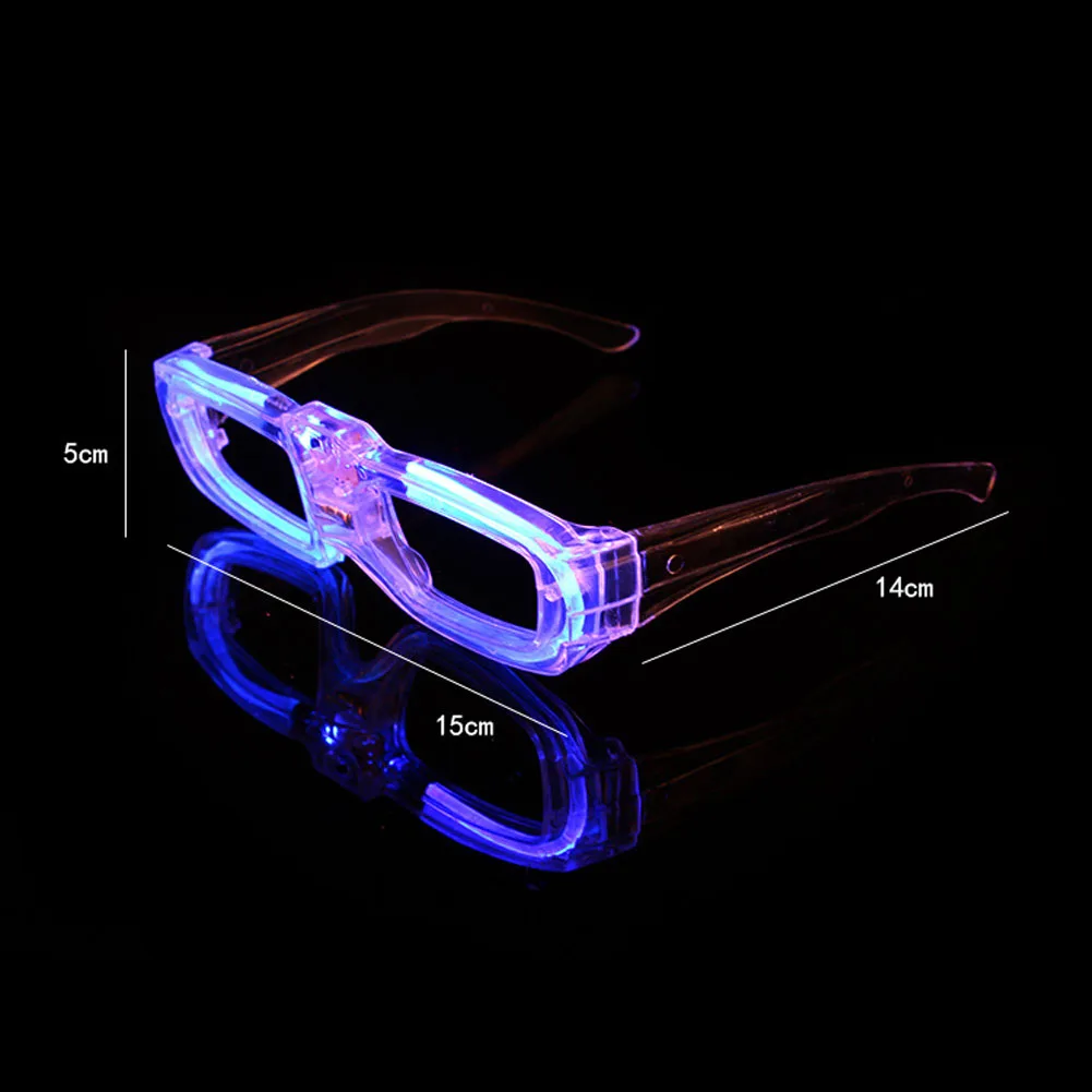 Christmas LED Blinds Glasses Party Luminous Light Up Rave Costume Decor