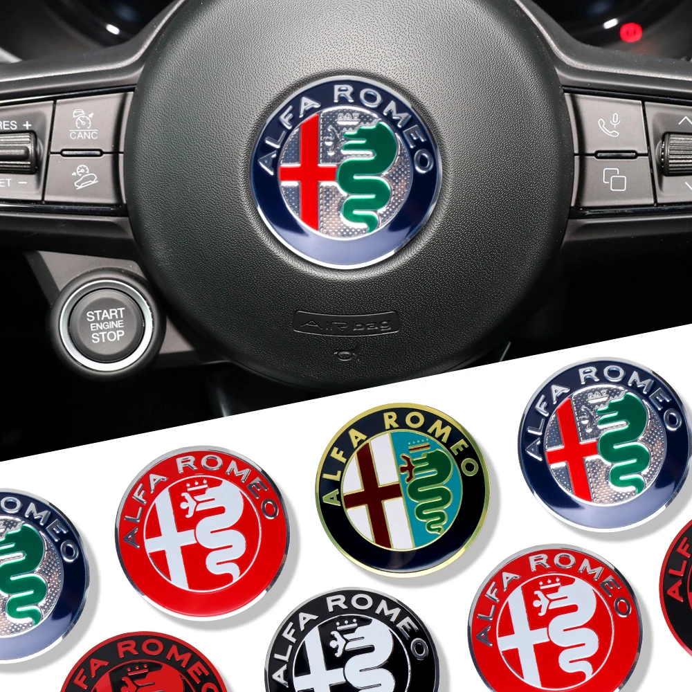 

Car Steering Wheel Decorative Sticker Modification Accessories for Alfa Romeo Giulietta 159 Mito 147 156 Giulia Stelvio Tonale