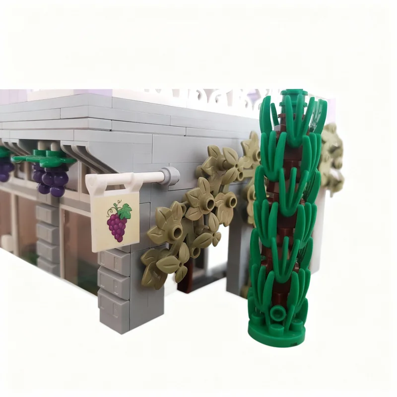 1977pcs MOC Wine Bar Modular Streetscape Model Building Blocks Architecture Toy Assemble DIY Idea Creative Christmas Gifts Brick