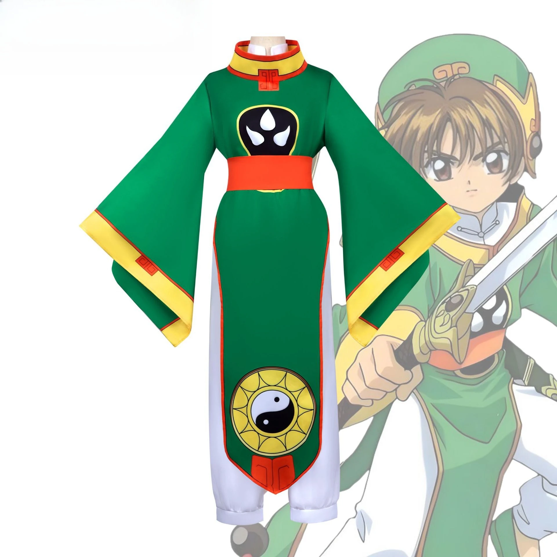

Syaoran Li Battle Cosplay Set Cardcaptor Sakura Uniform Anime Costume Women Men For Halloween Carnival Cosplay Event Premium
