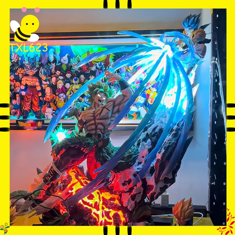 

Фигурки аниме Dragon Ball-Broly VS Gogeta, модель из ПВХ, коллекционные игрушки, украшения по периметру, фигурка GK для подарка
