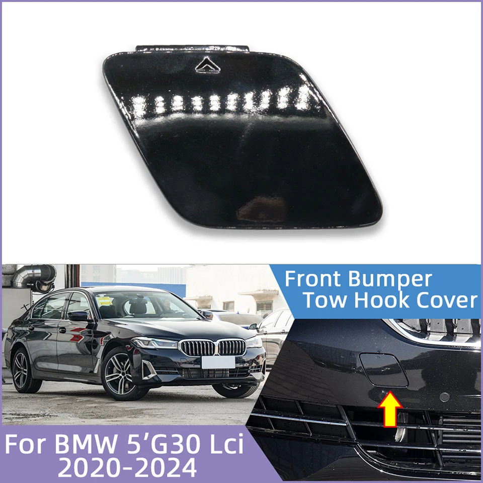 

Front Bumper Tow Hook Cover For BMW 5 Series Sedan G30 LCI 2020 2021 2022 2023 2024 Hauling Trailer Shell Bumper Decoration Cap