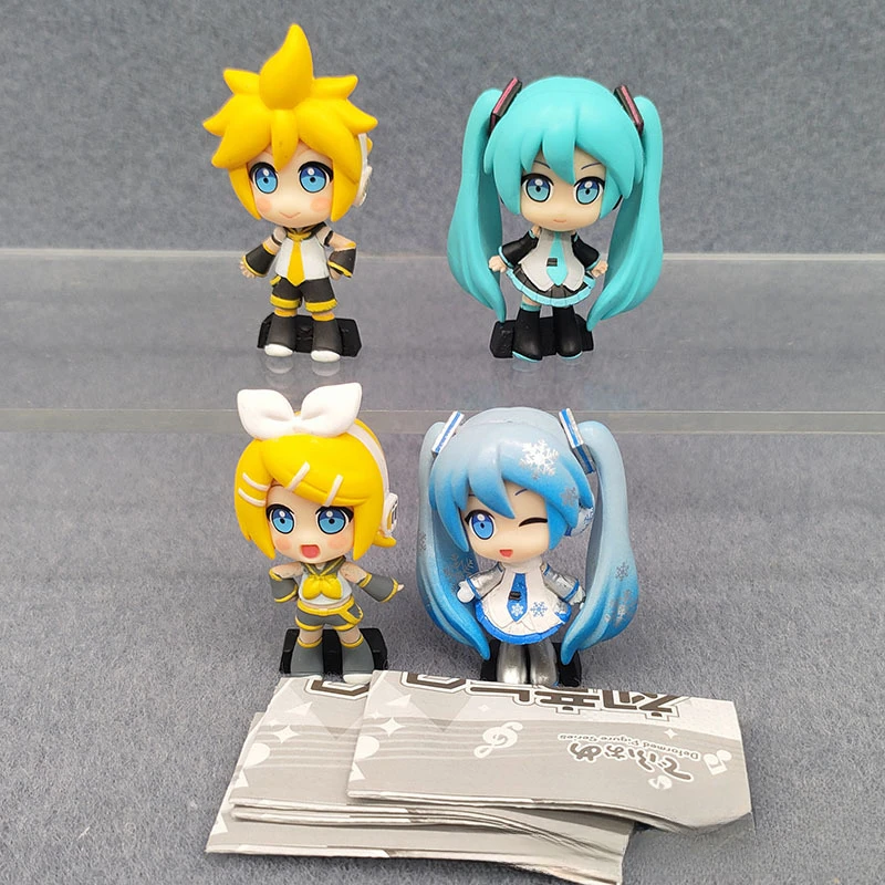 

Аниме фигурка Kagamine Rin Kagamine Len Hatsuns Mikuu Kawaii кукла модель игрушки настольные украшения коллекция украшений подарки для детей