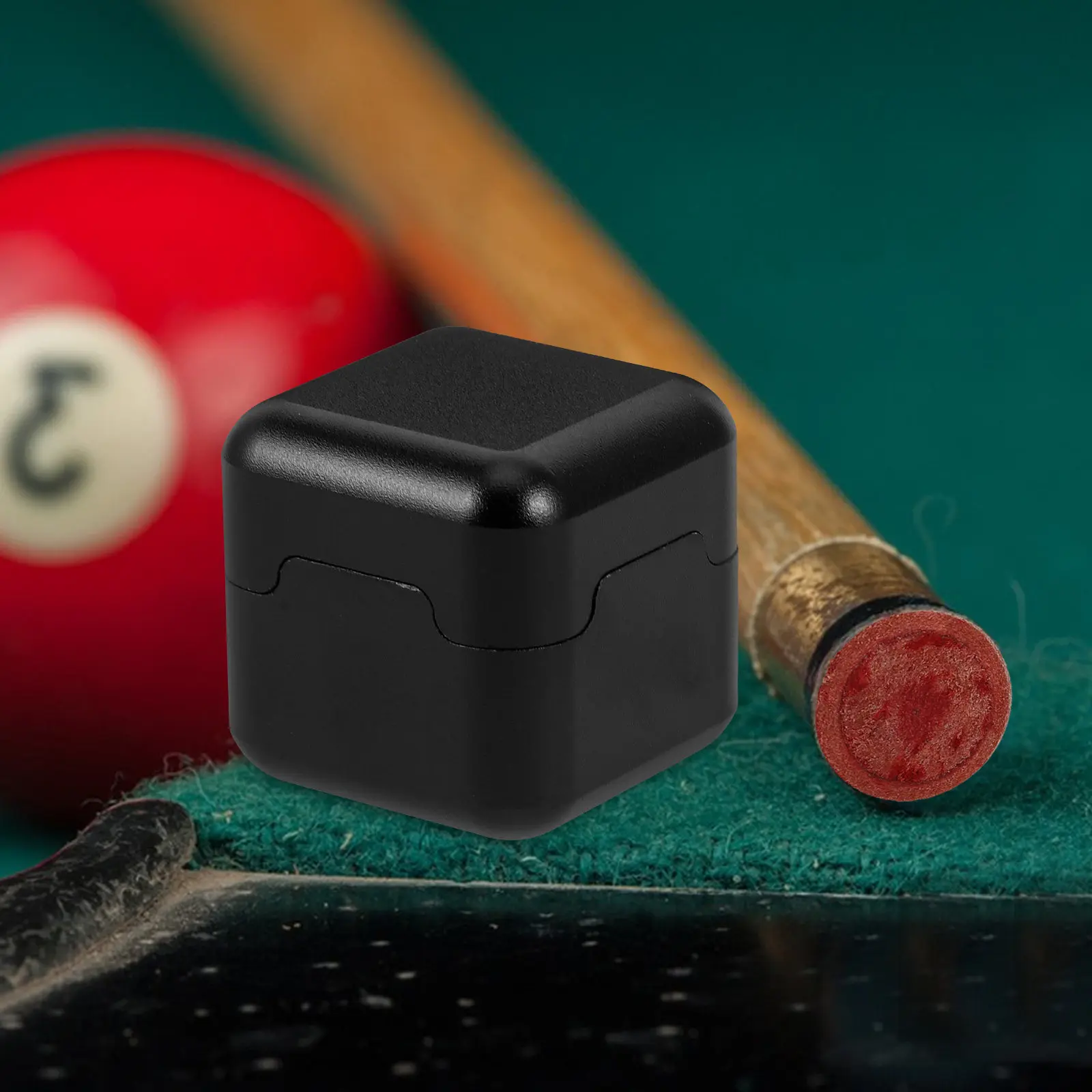 

Aluminum Cue Chalk Holder Lightweight Portable Cue Tip Chalk Carrier Case Secure Metal Clip Snooker Pool Billiard Accessory