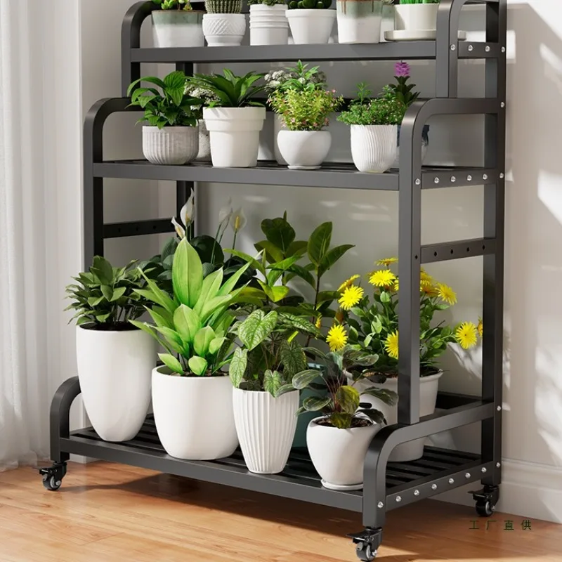 

Flower rack Stainless steel flower rack Living room floor type