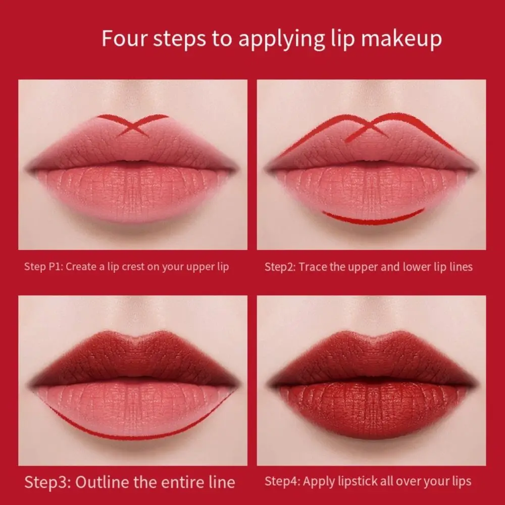 Waterdichte non-stick Cup Lipstick Pen Beauty Velvet Lipliner Makeup Tool Matte Lipstick Lipliner Pencil Lip Liner Eyeliner Pen