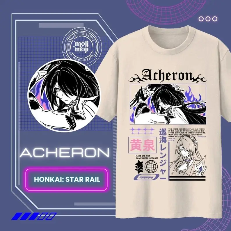 Acheron Honkai Star Rail Shirt, FRONT ONLY PRINT, Honkai: Star Rail T-shirt, Acheron Merch, Acheron theme Merch, Gifts Gamers