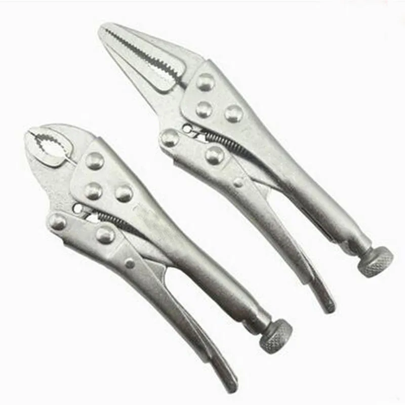 

2 PC 4 inch Adjustable Jaw Pliers C Clamp Locking Mole Vice Grips Forceps forging for family emergency maintenance