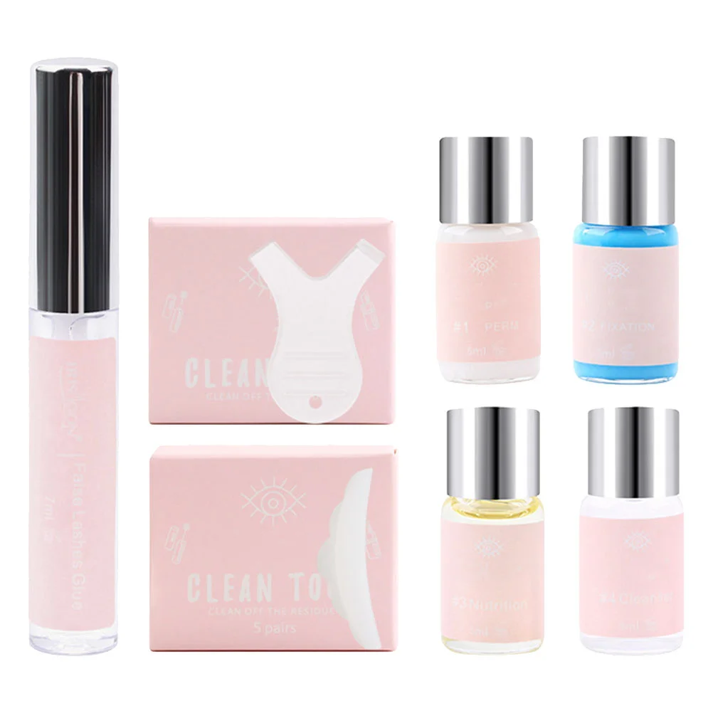 

1Set Perming Eyelashes Kit Lash Lift Curl Tool Set Eyelash Glue Pads for Thicker Curl Long-Lasting Eyelashes