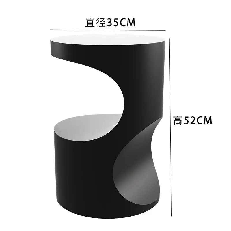 Modern Creative Sofa Living Room Side Table Simple Light Special-shaped Small Table Black Corner Table