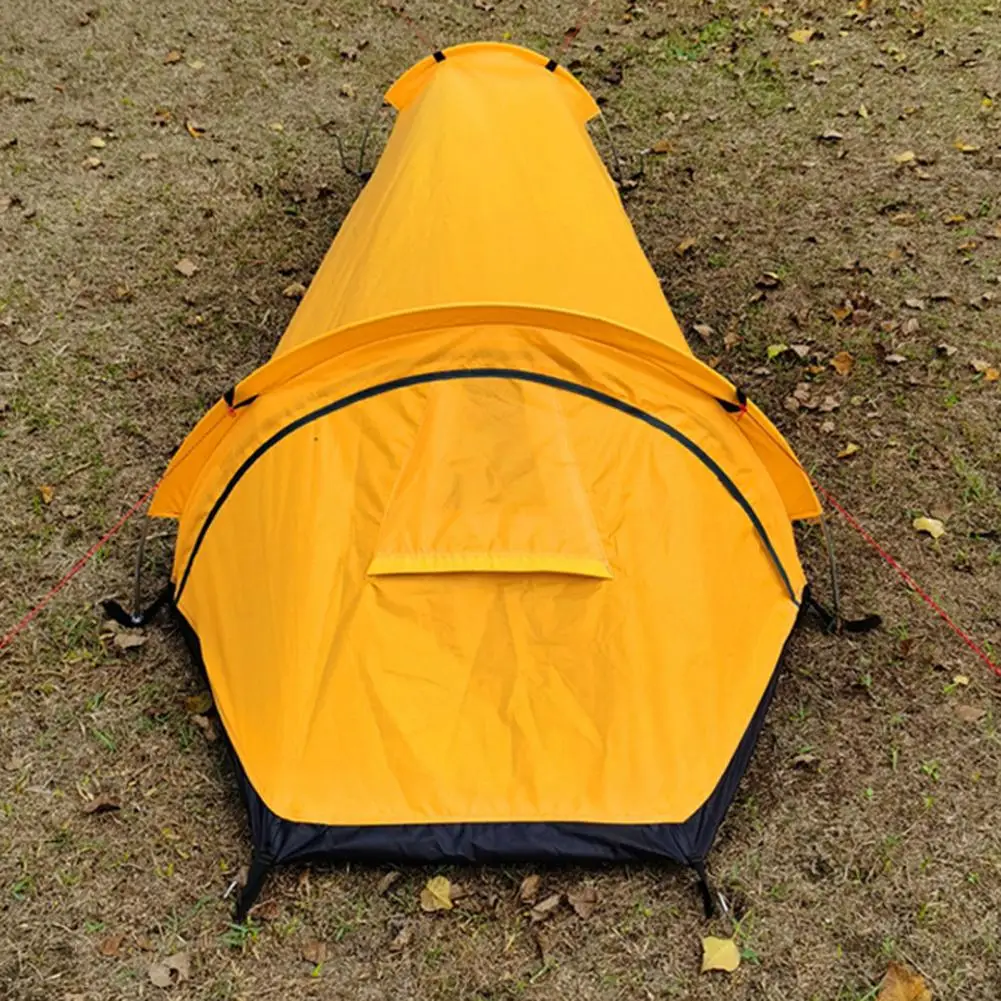 1 Set Practical Outdoor Tent  Good Ventilation Ultralight Backpacking Tent  Single Person Camping Tent