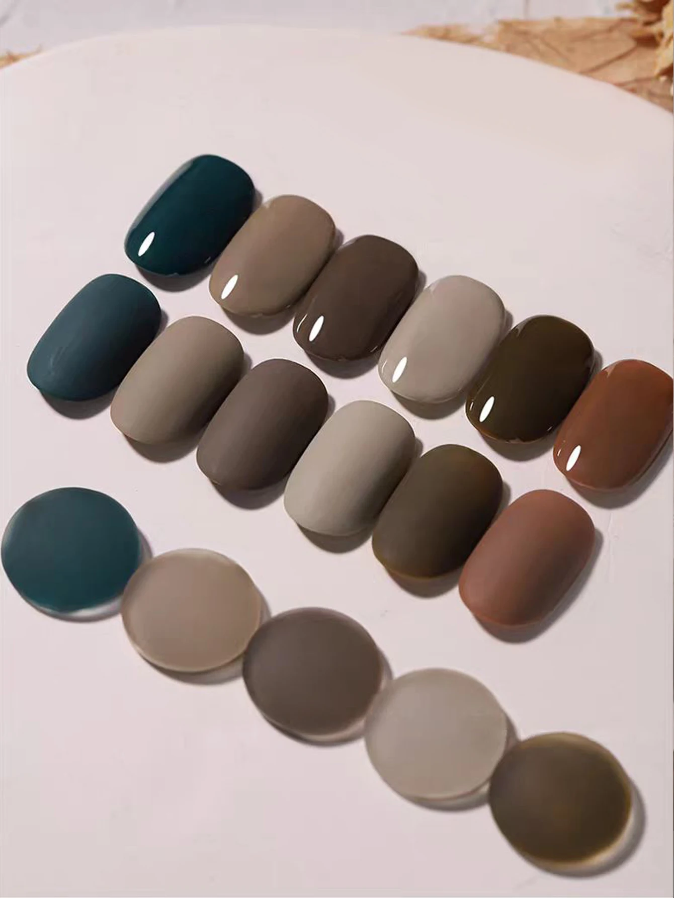 

1-8PCS 12ML Mocha Milk Tea Gel Nail Polish 2025 Autumn and Winter Best Seller Beautiful White Brown Green Nail Art Supplies