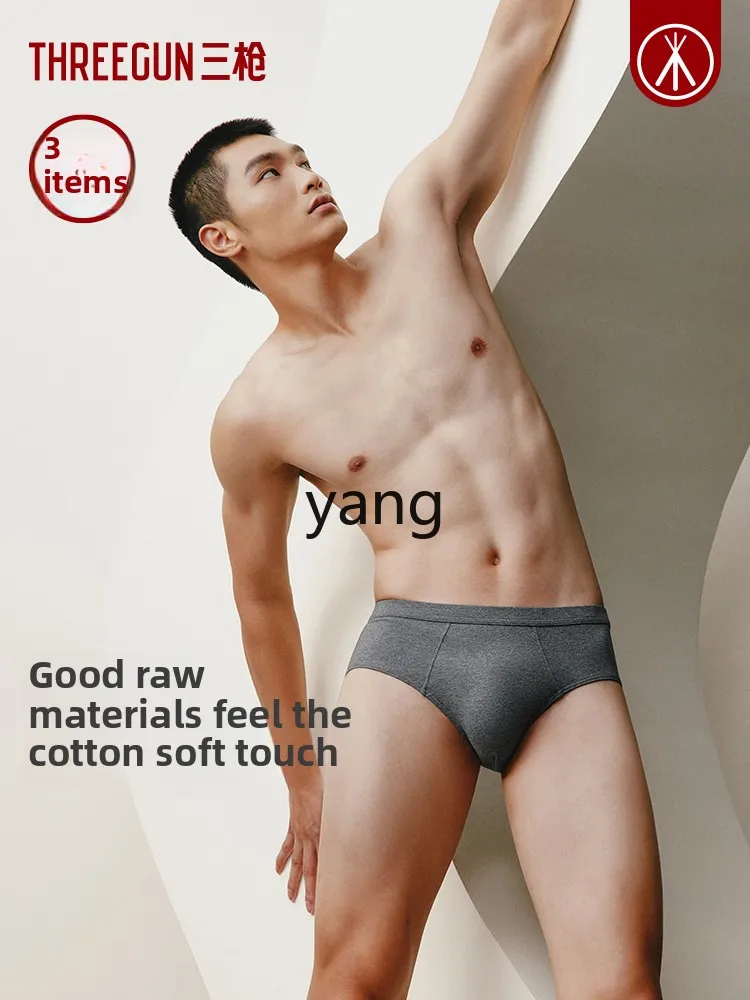 Yjq underwear men's pure cotton triangle men's underwear antibacterial soft breathable summer
