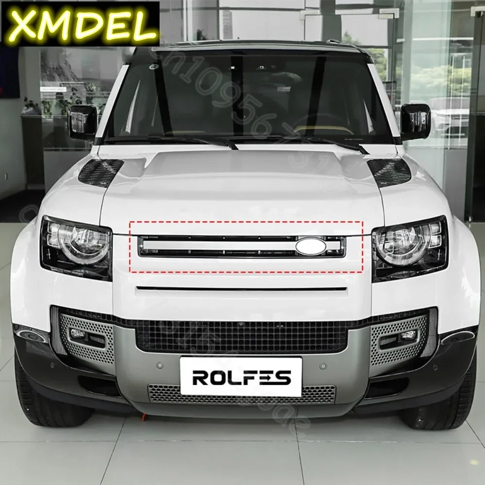 

car For Land Rover Defender L663 2020-2024 90 110 130 Front Bumper Grill with Dynamic Light Day Running Lights Breathing Lamp