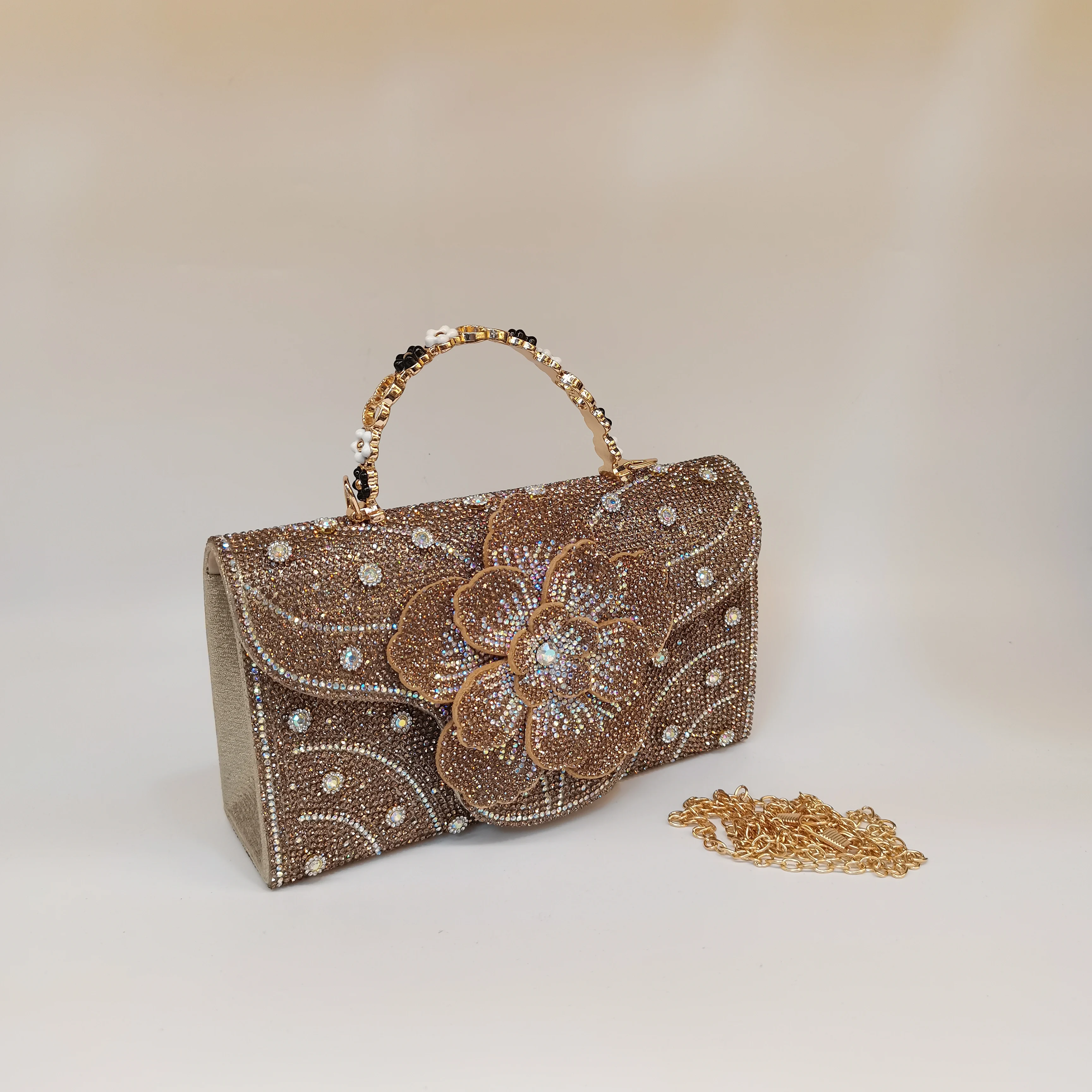 عالية الجودة أنيقة المرأة الماس مخلب مساء حقيبة يد سيدة فاخرة للحزب مستطيلة حجر الراين حقيبة F5-1128-2