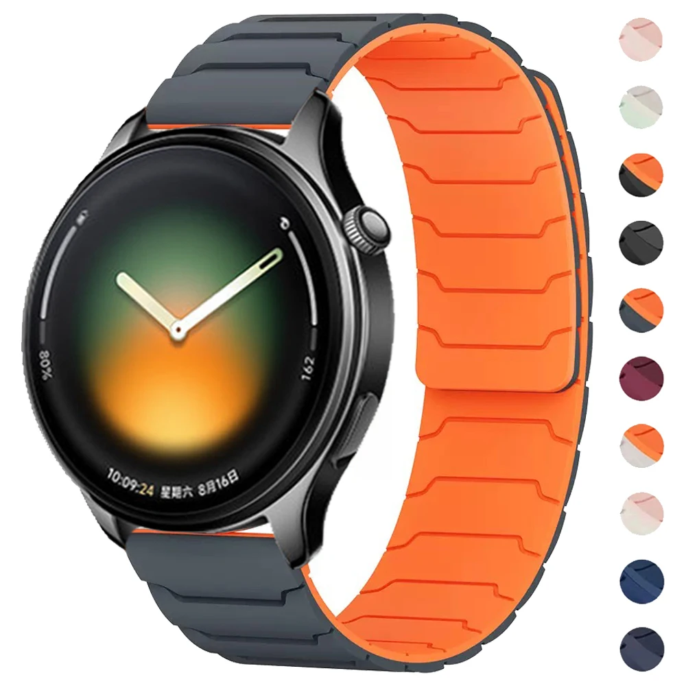 Bracelet à boucle magnétique pour Xiaomi Watch 5 S4 S3 S2 S1, bracelet en Silicone actif pour AMAZFIT BALANCE2 GTS 4/2 mini BIP6 5 UNITY GTR 4/3/2