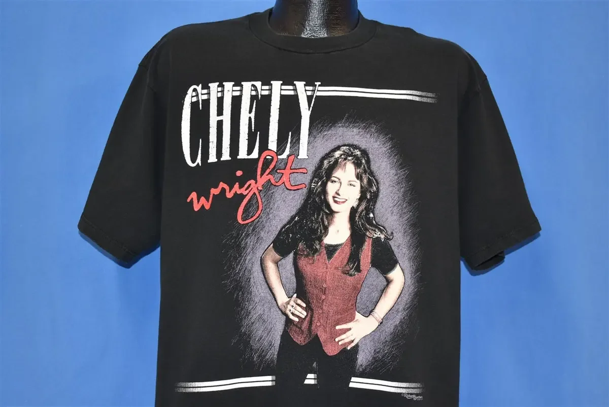 90s Chely Wright 1994 Country Music Folk Black T Shirt Extra Large