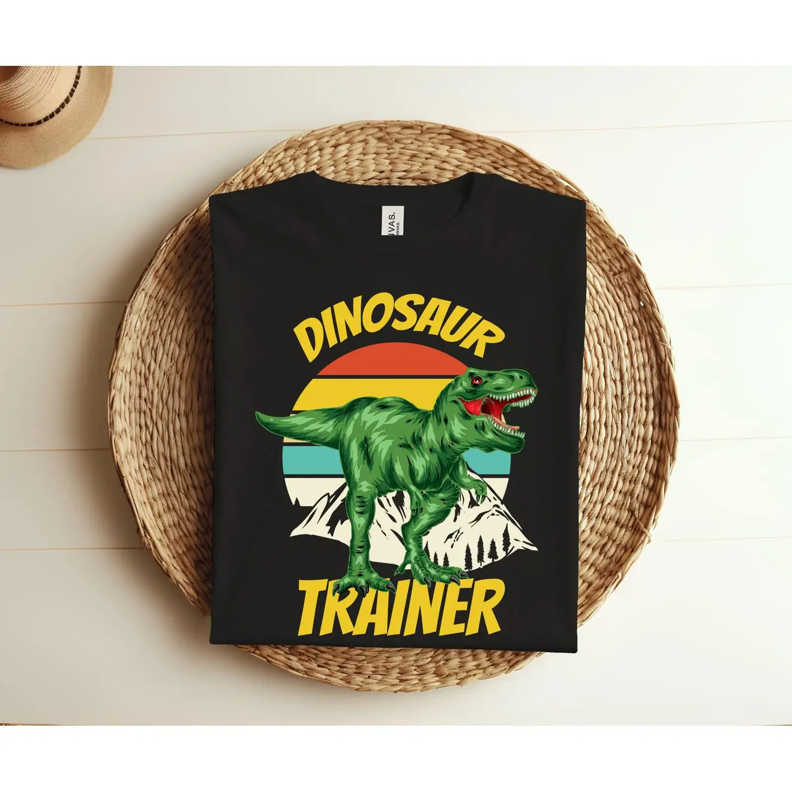 Dinosaur Trainer Vintage T Shirt Rex Tyrannosaurus Dino Halloween Costume Funny for Lovers Adults Kids vintage Washed