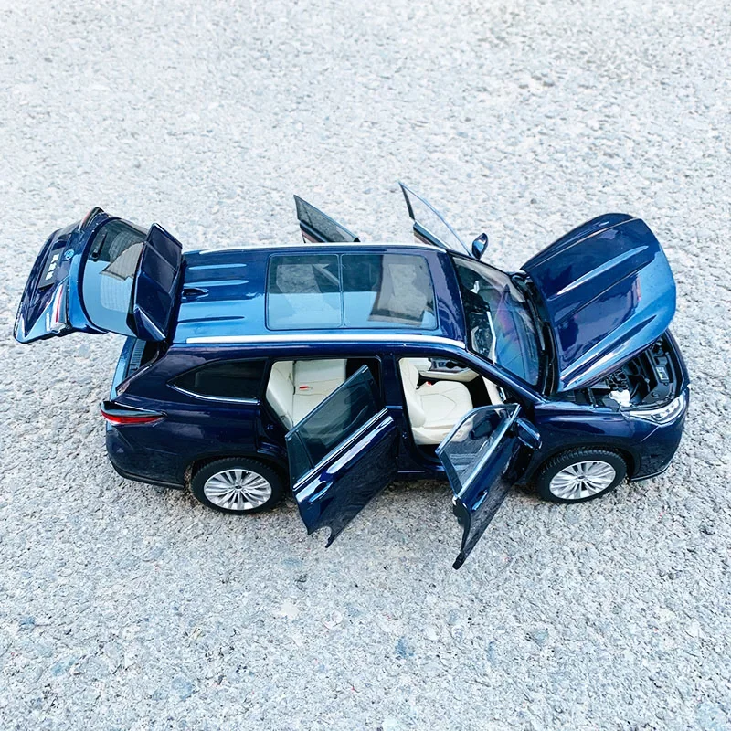 Highlander SUV 2022, Maßstab 1:18, neues Metalldruckguss-Automodell, Jungen-Geschenk-Sammlung, Display