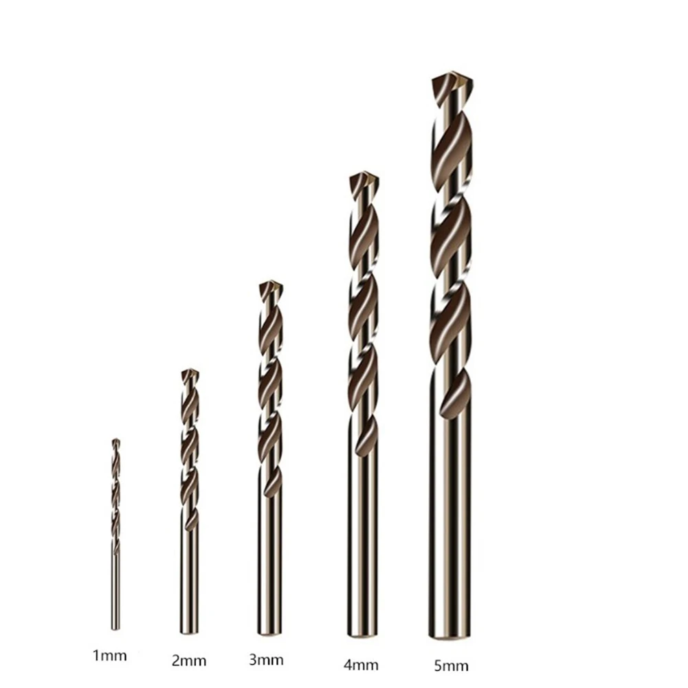 5 قطعة HSS M35 الكوبالت مثقاب 1-5 مللي متر رئيس الجولة عرقوب للمعادن الفولاذ المقاوم للصدأ الحفر القاطع ثقب اللكم أجزاء أداة السلطة