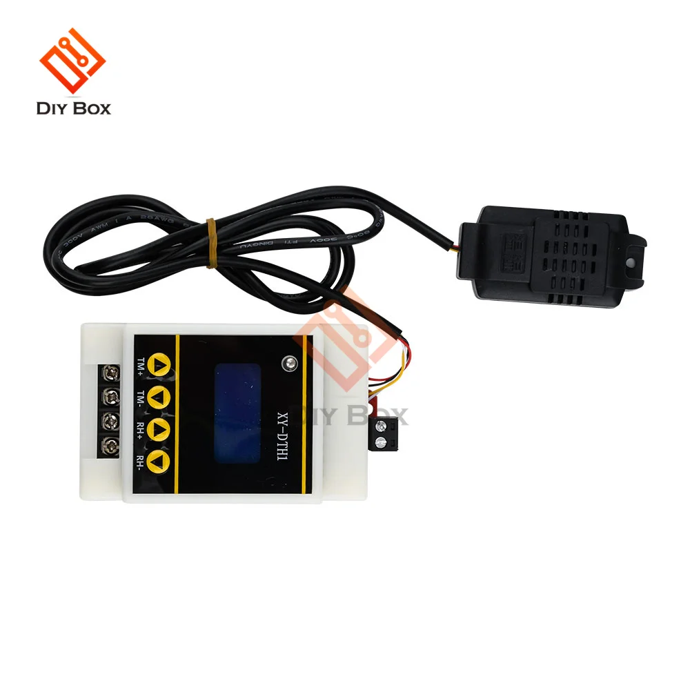 Temperature Humidity Controller 100% RH SHT30 Sensor Module 10A Relay Output for DIN Rail Digital Display DTH1