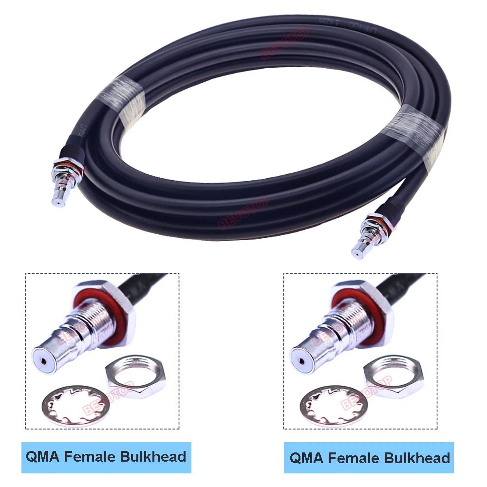 Imagem -02 - Bevotop-qma para Cabo Qma Feminino e Masculino Ângulo Reto e Direito 90 ° Plug Jumper de Baixa Perda rf Coaxial Pigtail Lmr400 Lmr400