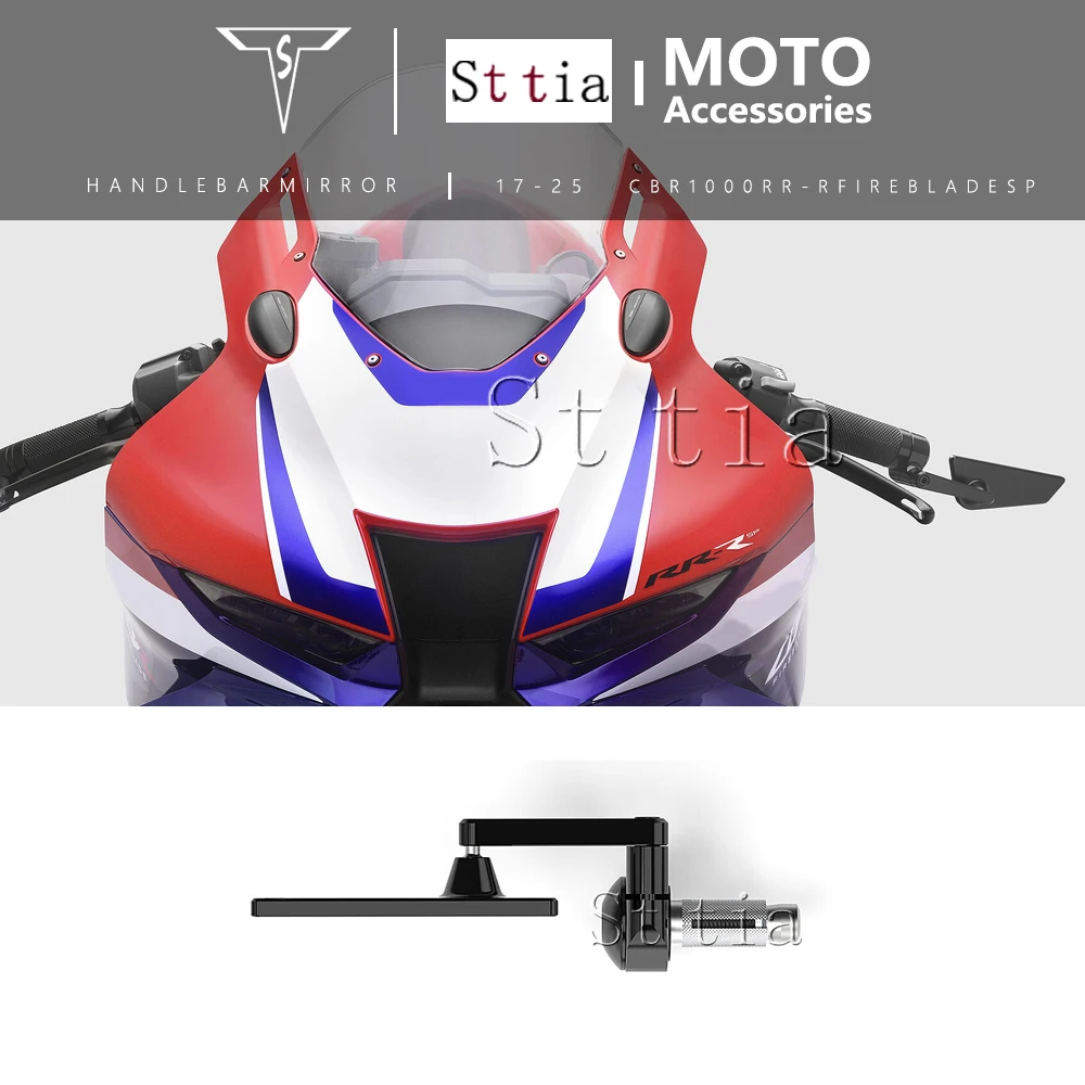 

New Motorcycle Side Rearview Mirror or Honda CBR1000RR-R Fireblade SP 2017-2025 2024 CBR1000RR CNC Handle Bar End Mirrors