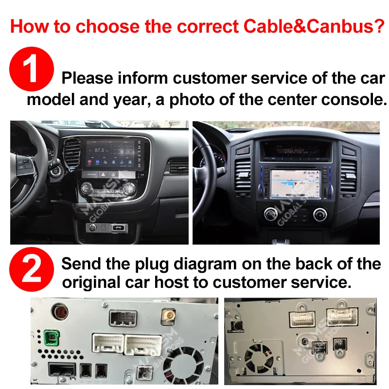 MAMSM Android Canbus box RP5-MT-101 Adaptor For Mitsubishi Outlander Pajero ASX XPANDER Triton Eclipse With Wirng Harness Cable
