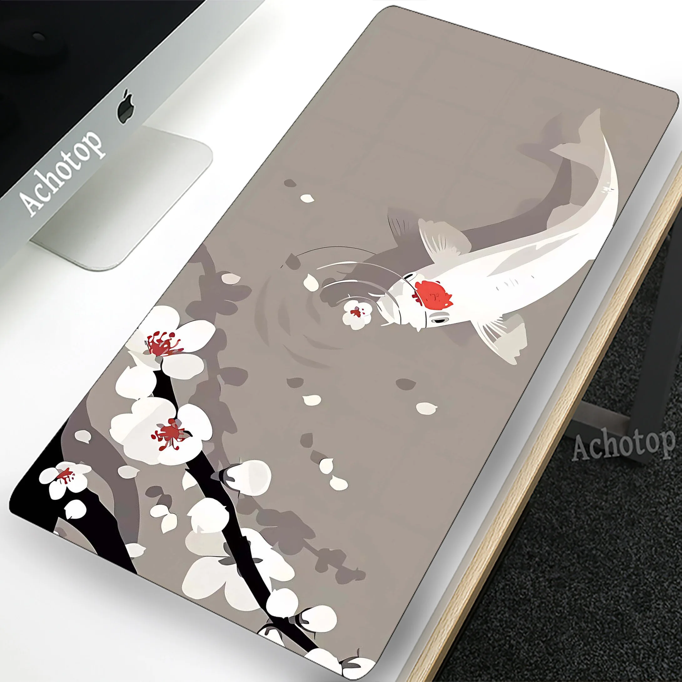 

Japanese Koi Mouse Pad Gaming Mouse Mat Gamer Large Mousepad Anti-slip Game Desk Pads Rubber Коврик Locking Edge Keyboard Mats