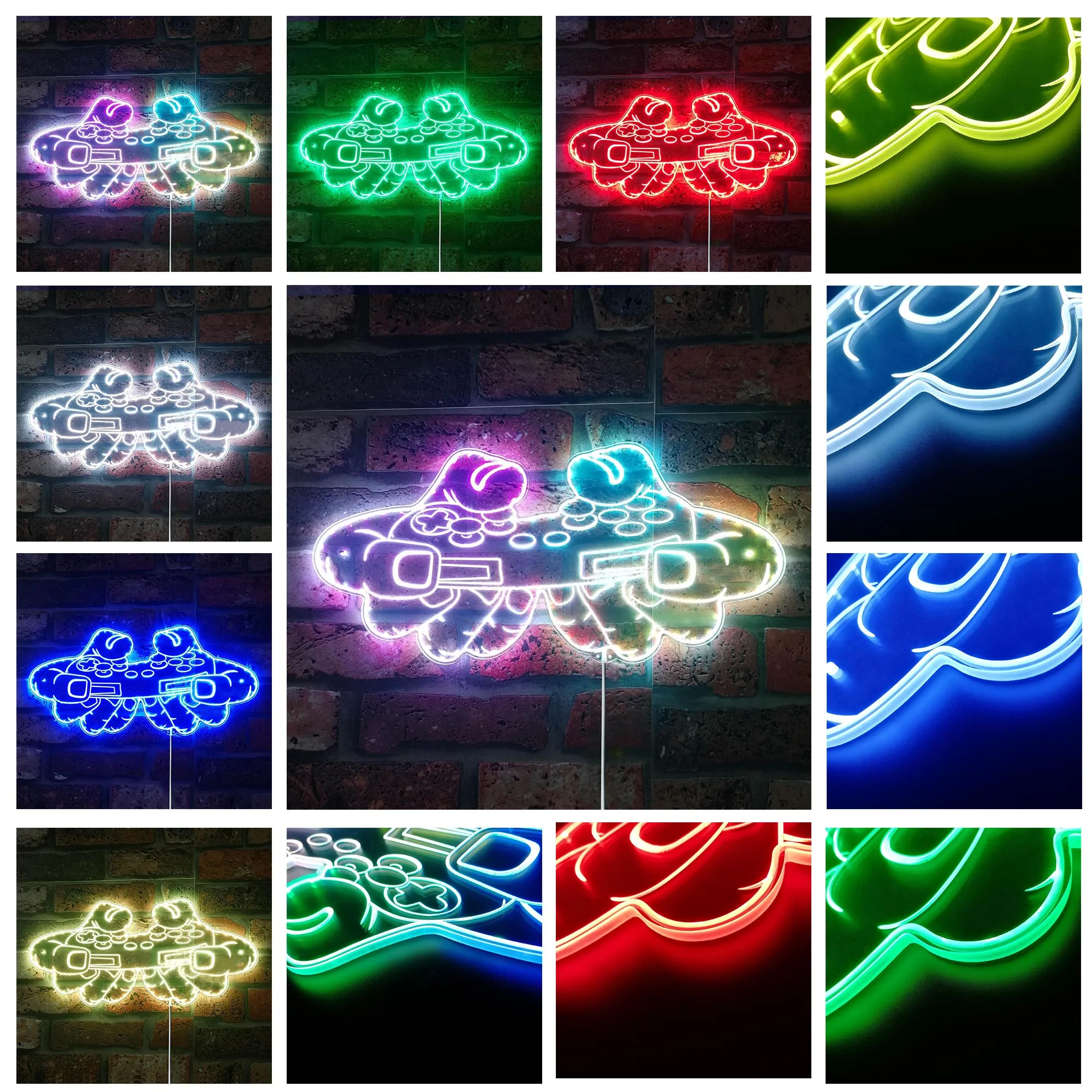 Game Room Console Control Hand Glam Led Neon Sign st06-fnd-i0031-c